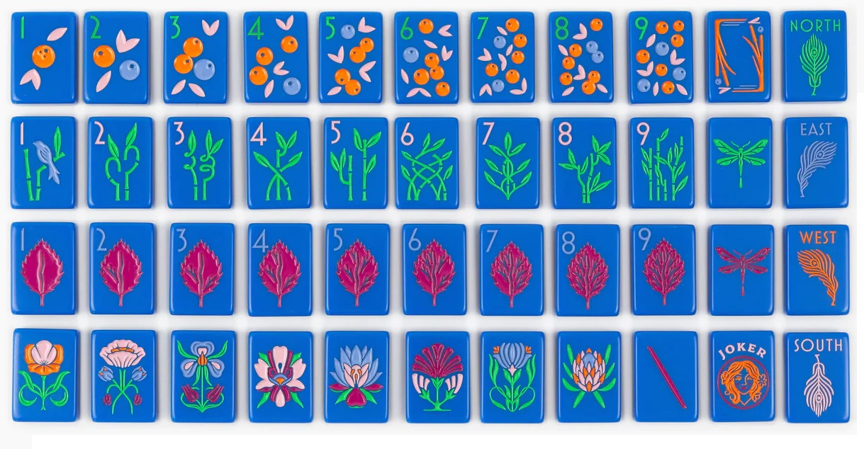 The Botanical Line - Mahjong Tile Set - Deep Teal Release – The