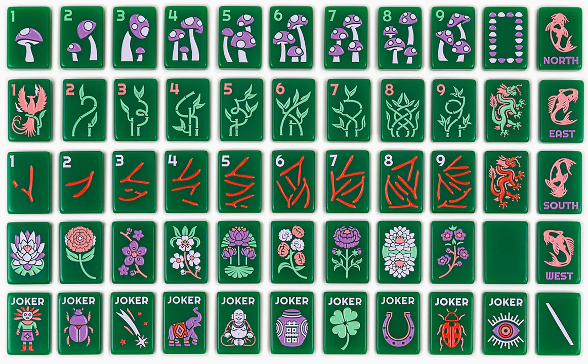 JADE Mahjong Tiles Set 